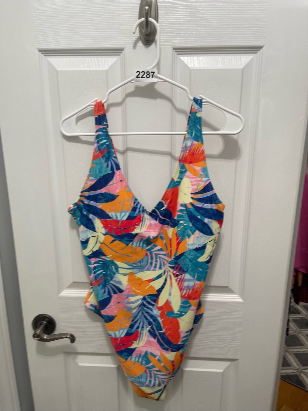 Old Navy women’s One-Piece Swimsuit - Blue, Orange, Yellow, Pink - Picture 7 of 13